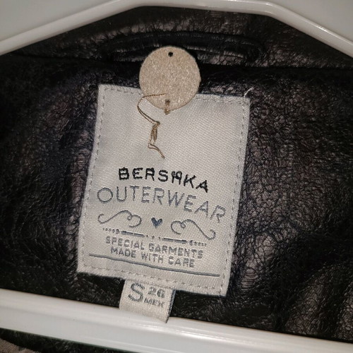 Fur vest Bershka like new, black, size S