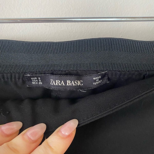 Zara trousers size S like new, black with red and white stripes
