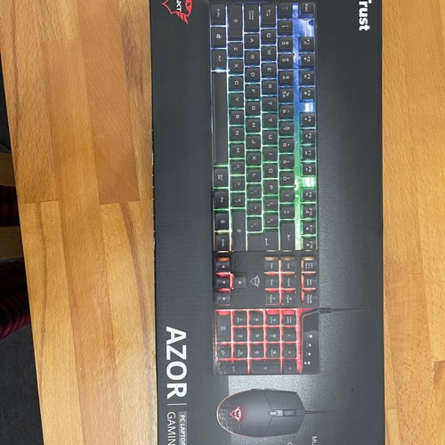 Trust GXT 838 Azor Gaming Keyboard and Mouse Set with RGB lighting like new