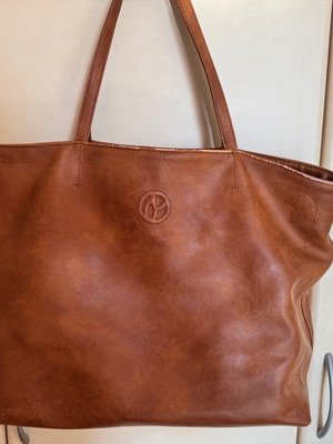 Pepe Jeans shoulder bag used, brown leather shopper