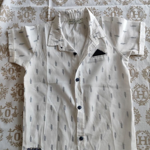 Hashtag boys' dress shirt, white, size 122-128 cm