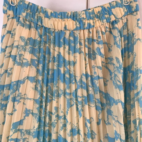 Monki pleated midi skirt new, turquoise, size L