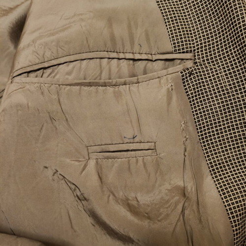 Men's classic Hugo Boss jacket used, grey and beige, XL-XXL