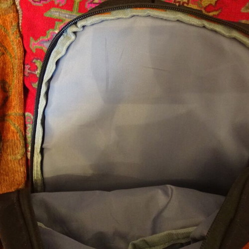Backpack used, black with 2 compartments