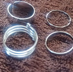 Set of 4 rings, silver-tone, Abel & Lula