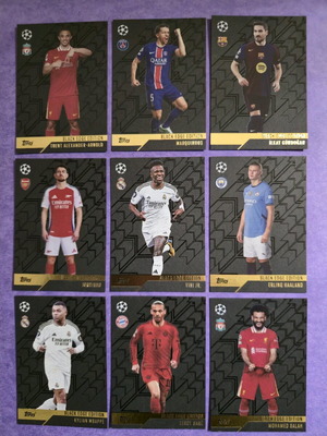 Κάρτες Black Edge Match Attax Topps 2024-25 σετ 9 νέες