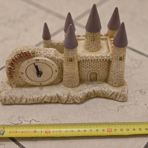 Castle clock decorative figurine like new large size