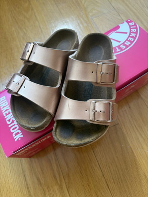 Birkenstock Arizona металик сандали употребявани, номер 27, розови и златисти