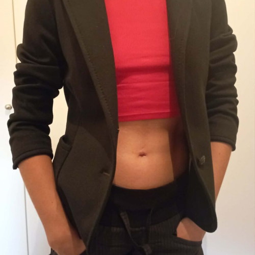Zara classic blazer, black