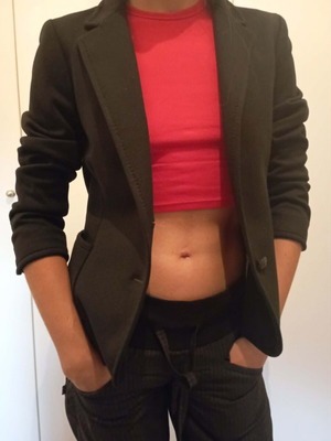 Zara classic blazer, black