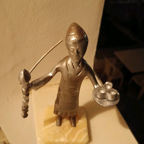 Metal sculpture from the Middle East like new, 19th century antique