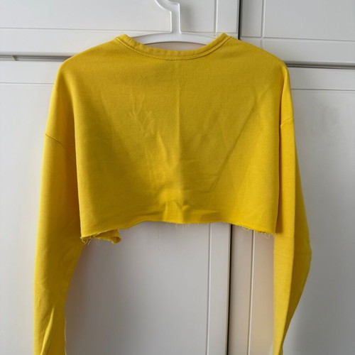 Long-sleeve crop top Harlem 1991 yellow like new from H&M