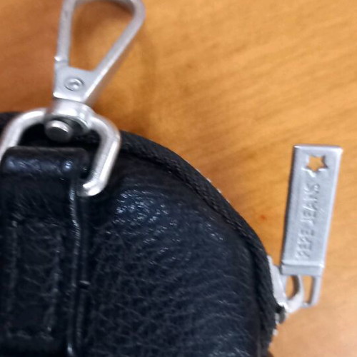 Pepe Jeans coin purse new, black embossed eco leather