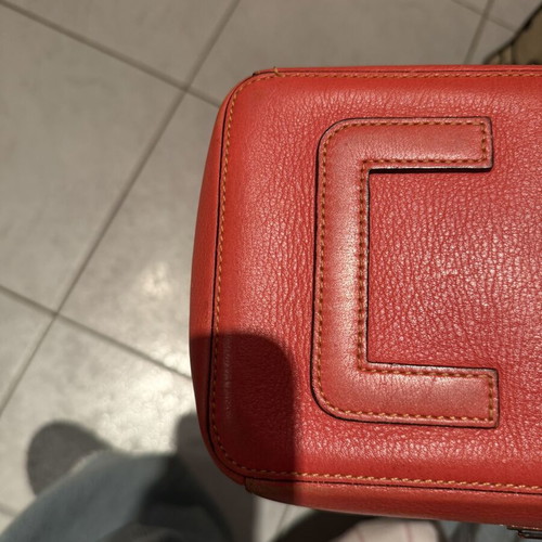 MCM shoulder bag, brown and orange