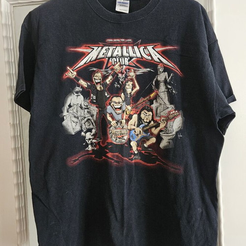 Metallica T-shirt used, collectible, size L, black