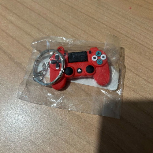 PlayStation controller keychain new, red, intact