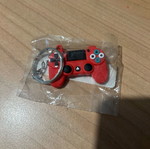 PlayStation controller keychain new, red, intact