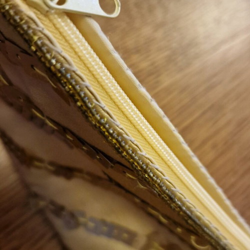 Gold wallet with sequins like new