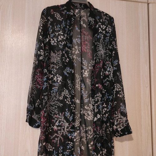Sheer shirt with floral pattern like new
