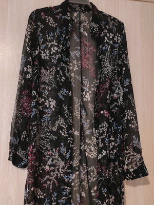 Sheer shirt with floral pattern like new