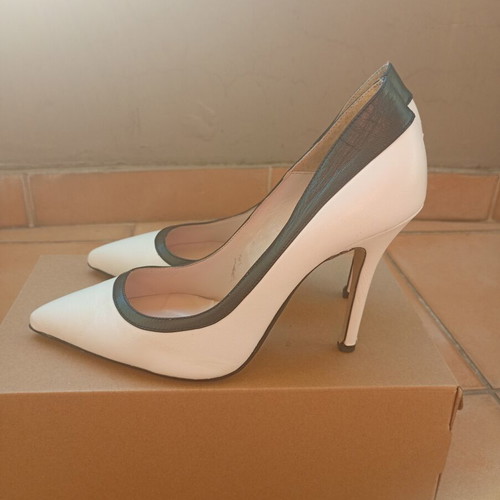 Lavirazione Artiziana two-tone women's pumps used, black and white, size 37