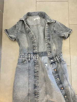 Denim mini dress new, size S