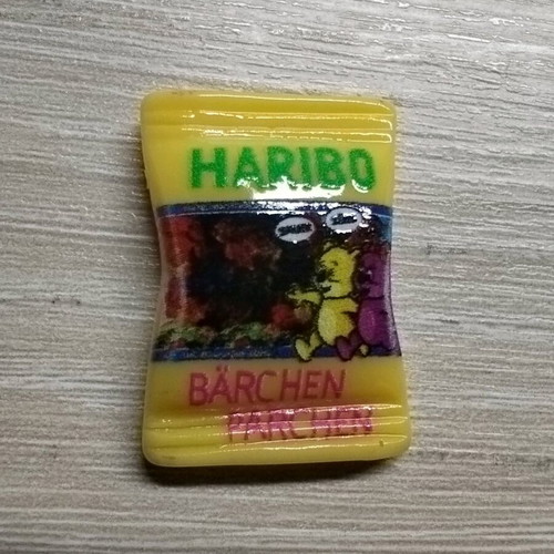 Haribo gummy bear miniatures new, set of 7 epoxy resin figures