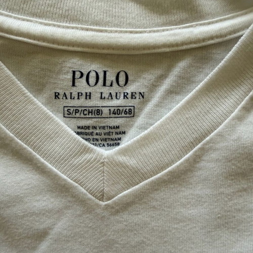 Polo Ralph Lauren kids t shirt size S used, white