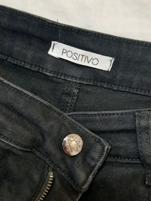 Jeans new with rhinestones Positivo plus size 6XL black