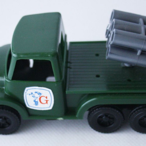 Vintage 70's Greek military rocket launcher truck 17cm Grecostyl new