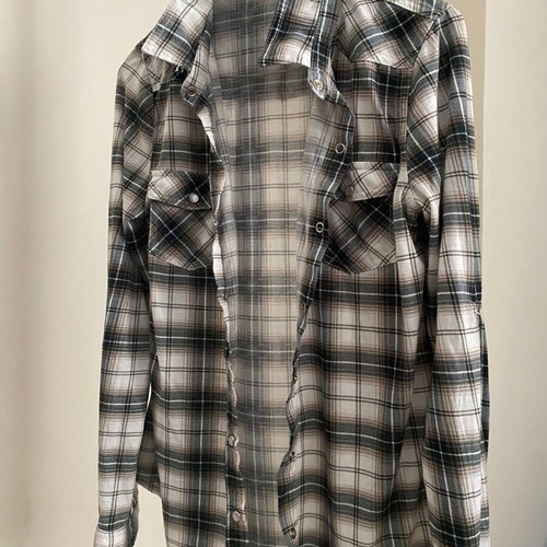 Black and white plaid shirt Passport M like new, western style