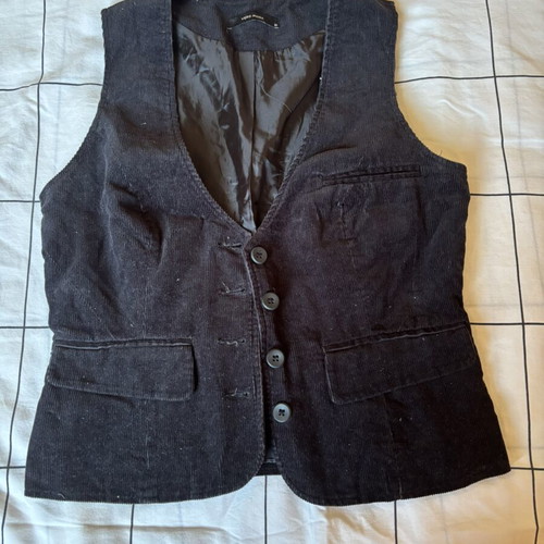 Vero Moda Black Velvet Vest Like New, Size M 38
