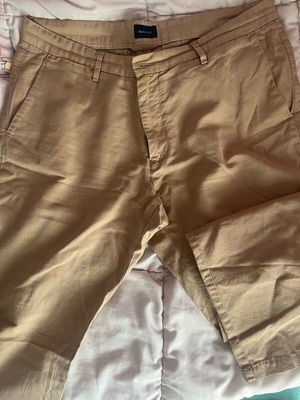 Gant men's beige trousers like new, linen fabric