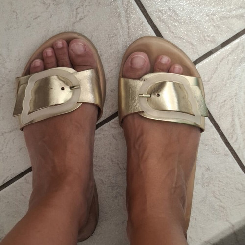 Ancient Greek Sandals Aglaia μοντέλο σαγιονάρες, χρυσαφί