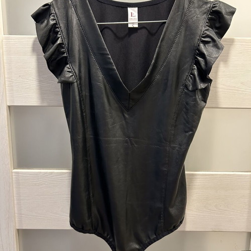 Lora Iris women's bodysuit size S, like new, leather effect