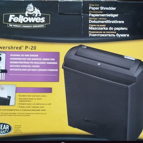 Fellowes P-20 paper shredder new