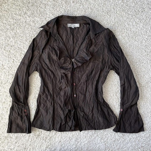 Brown shirt with gathers used