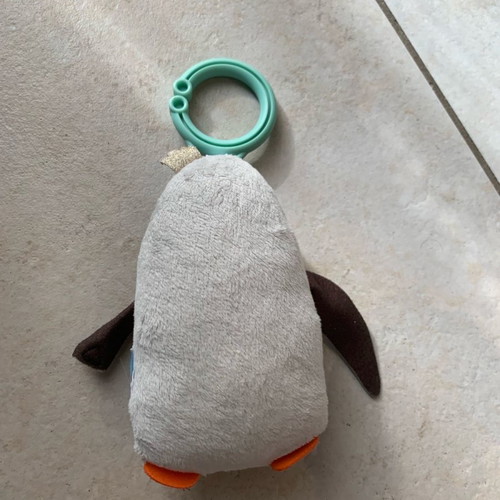 Taf Toys Prince The Penguin hanging rattle toy used