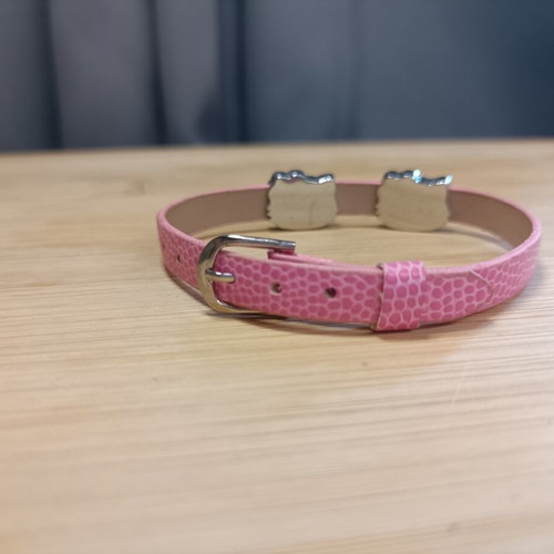 Hello Kitty pink faux leather bracelet with metal charms