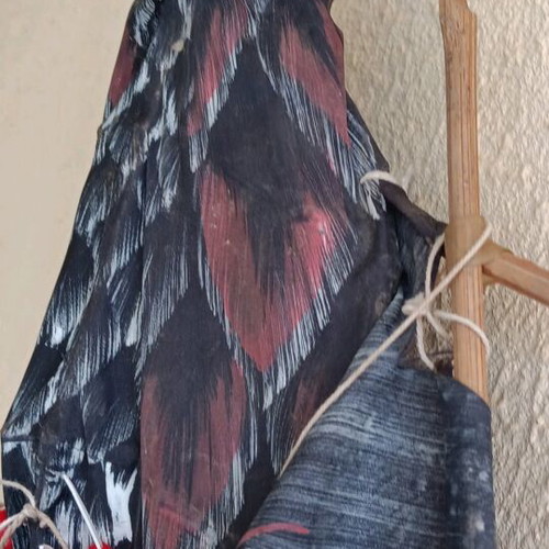 Indonesian fabric kite in eagle shape used