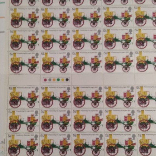 England 1974 Fire Brigade Stamp Series new, sheets of 50 unsealed