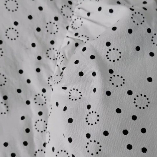 H&M women's short sleeve shirt, 100% cotton, black and white