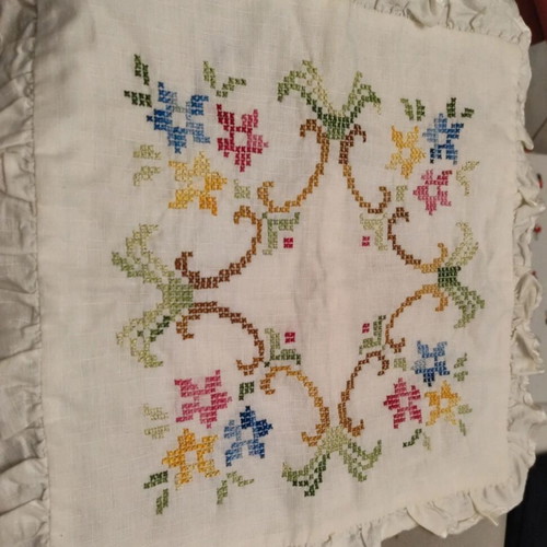Decorative pillow cover 35x35 like new, handmade with zipper
