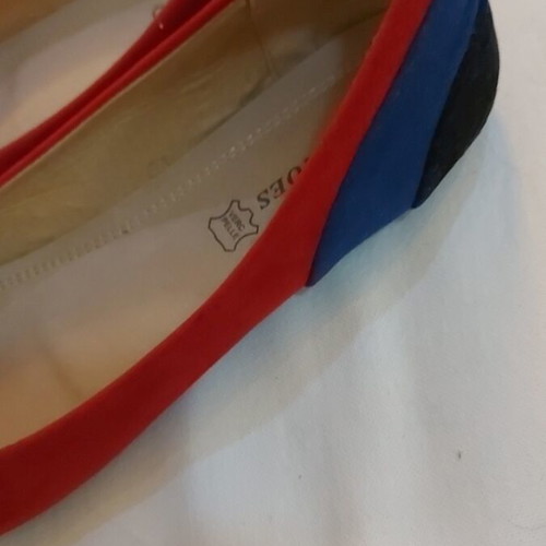 Suede ballerina shoes multicolor new, size 40