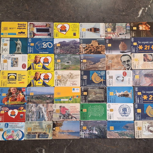 Phone cards used collection