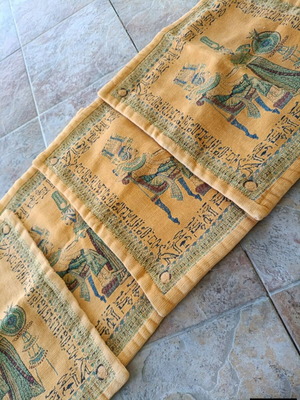 Pillow covers set of 5 like new with Egyptian tapestry design