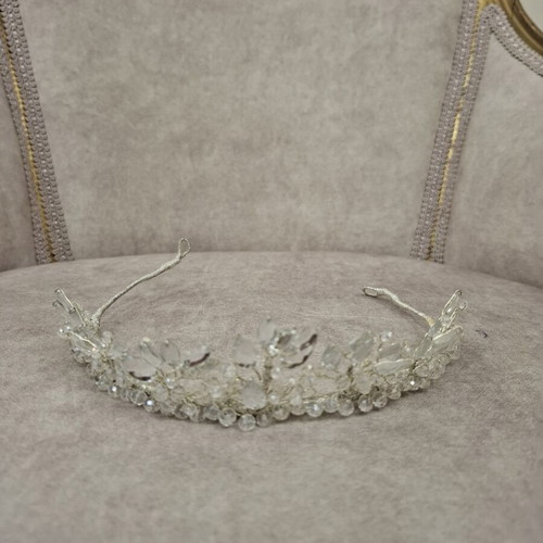 Bridal tiara with Swarovski crystals, handmade