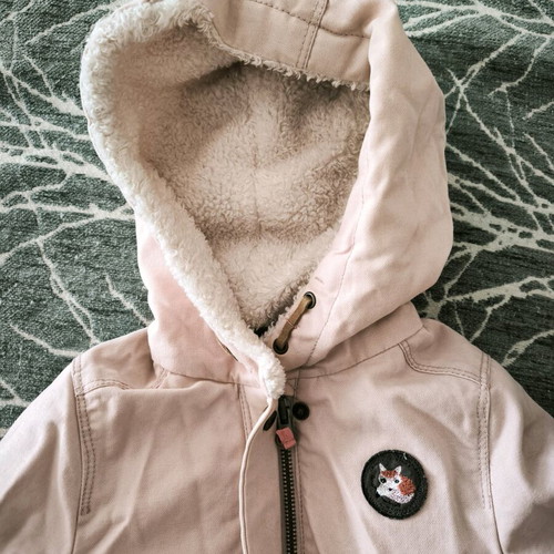 Zara double jacket for girls 2-3 years like new, pink multicolor