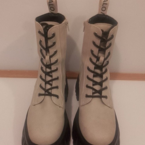 Buffalo women's ankle boots used, grey and black, size 37