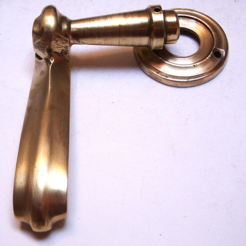 French door handle used, brass 19th century